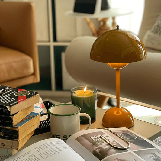 Illuminate Your Space with the Iconic Flowerpot VP9 - Rechargeable Retro Designer Mushroom Table Lamp