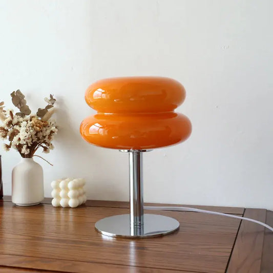 Retro Macaron Glass table Lamp Mid century design LED USB