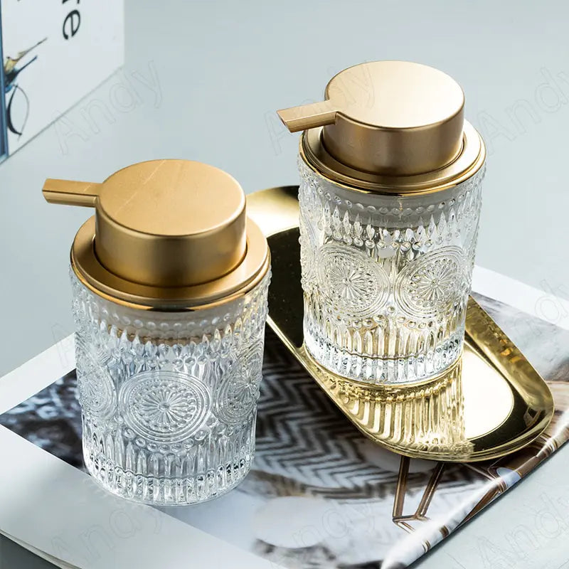 The Gilded Elegance Soap Decanter set