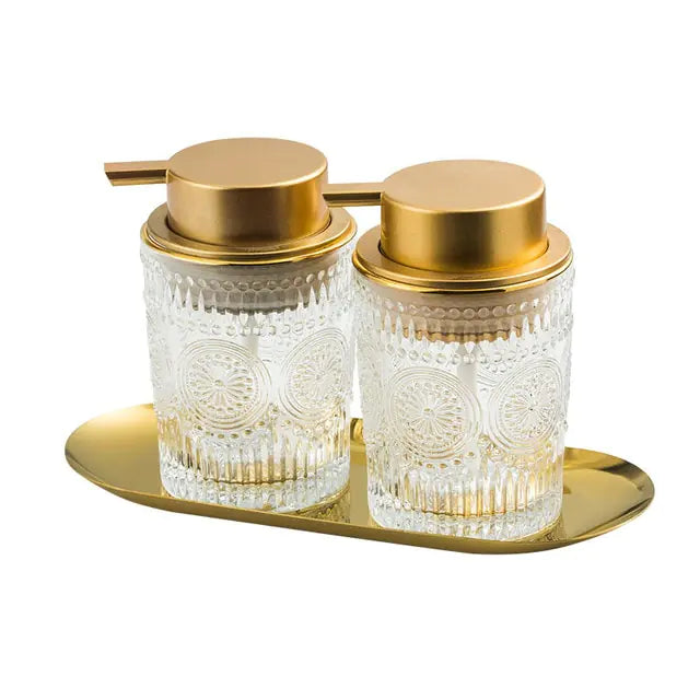 The Gilded Elegance Soap Decanter set