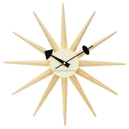 Retro Mid-Century Modern Sunburst Wall Clock