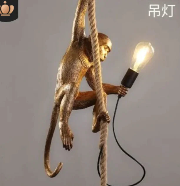 “Swinging Glow Monkey Pendant Light” 🌟