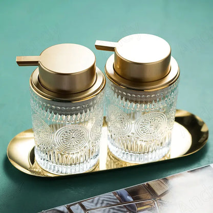 The Gilded Elegance Soap Decanter set