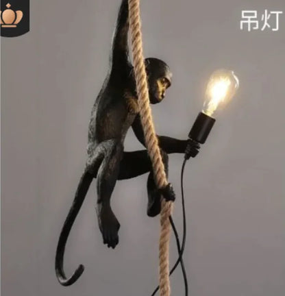 “Swinging Glow Monkey Pendant Light” 🌟