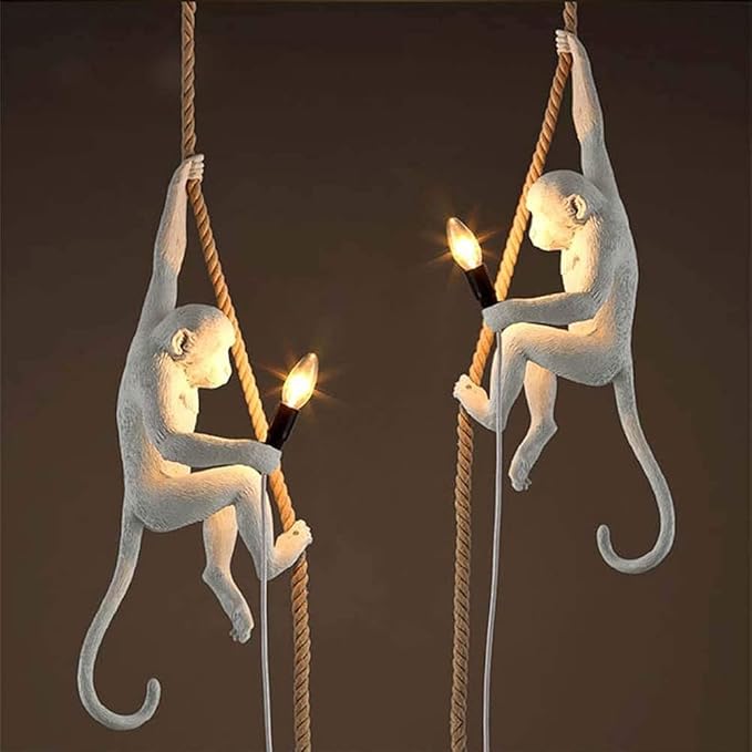 “Swinging Glow Monkey Pendant Light” 🌟